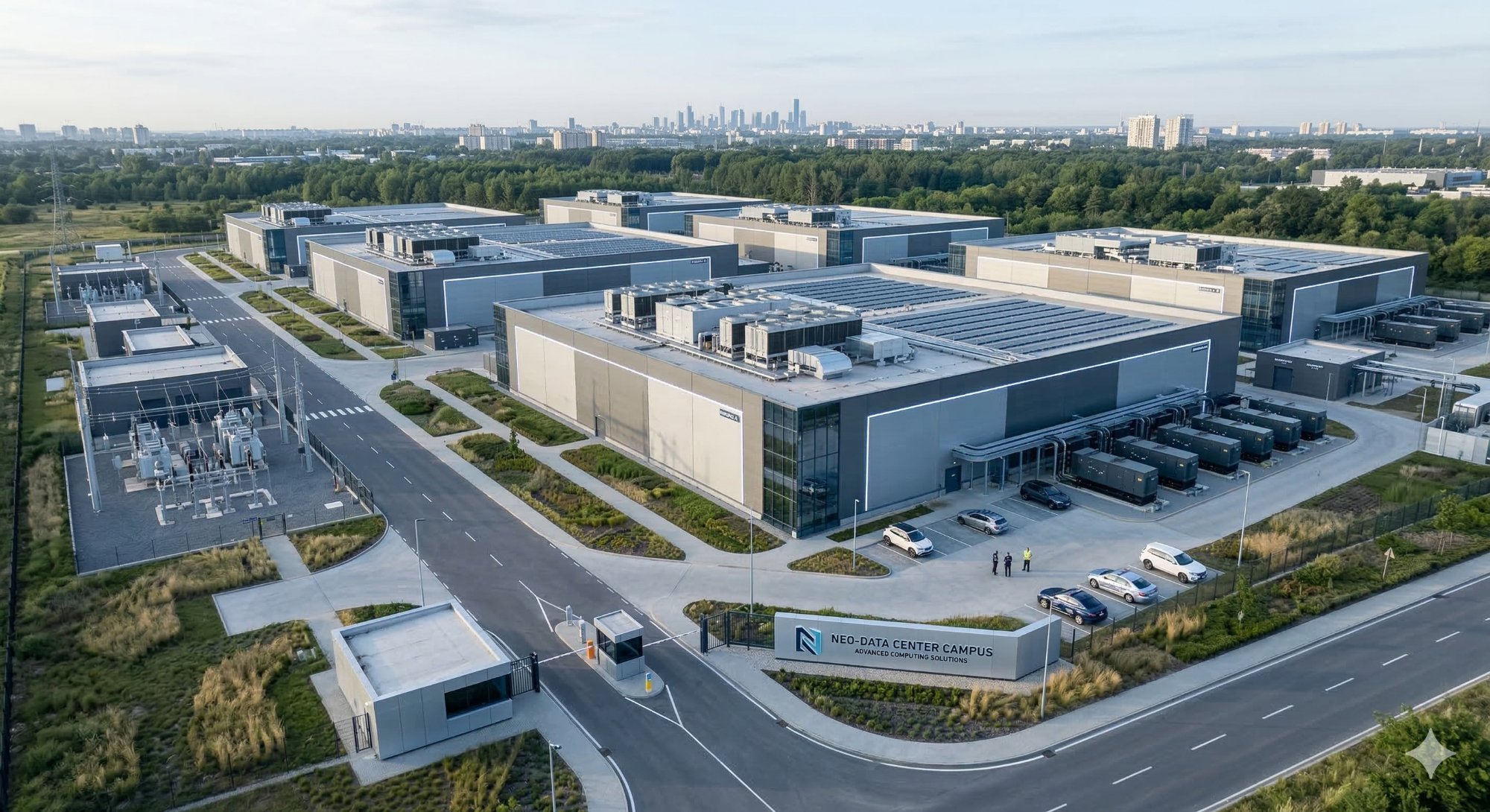 Data center aerial view